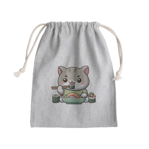 すしのねこ Mini Drawstring Bag