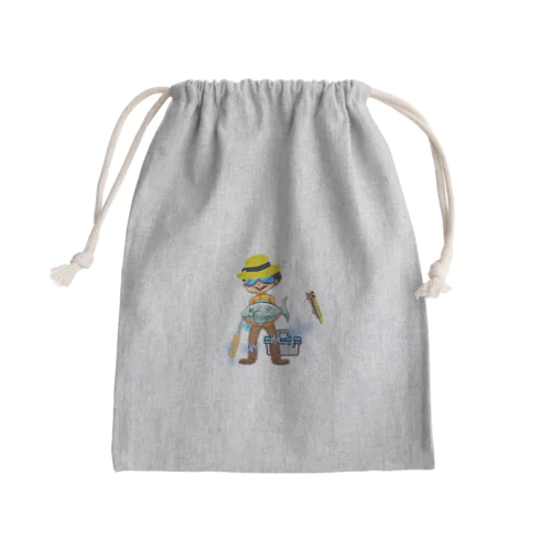 釣りボーイ４ Mini Drawstring Bag