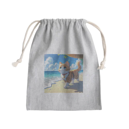 お散歩猫シリーズ Mini Drawstring Bag