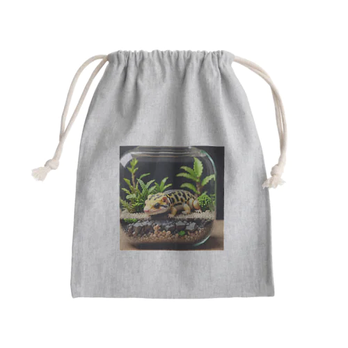 寝ているヒョウモントカゲモドキ Mini Drawstring Bag