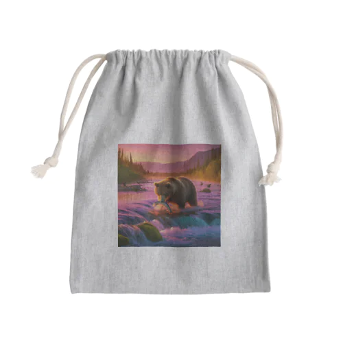 アラスカのグリズリー Mini Drawstring Bag