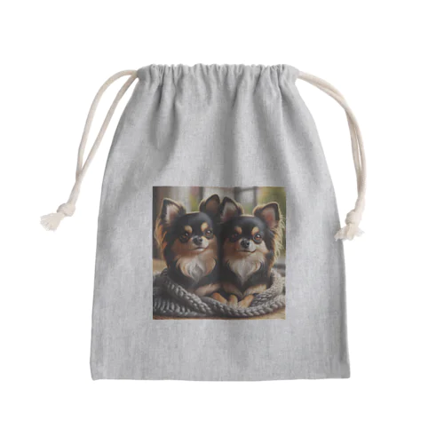 双子なチワワ Mini Drawstring Bag