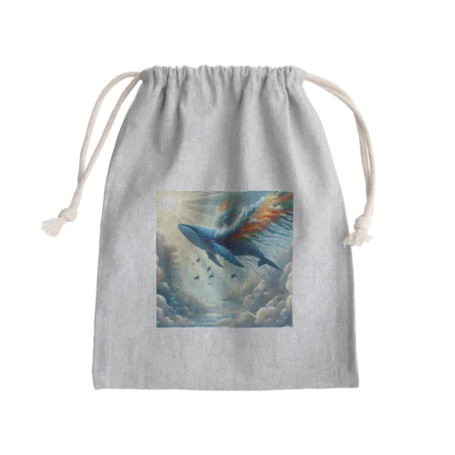 空飛ぶくじら Mini Drawstring Bag