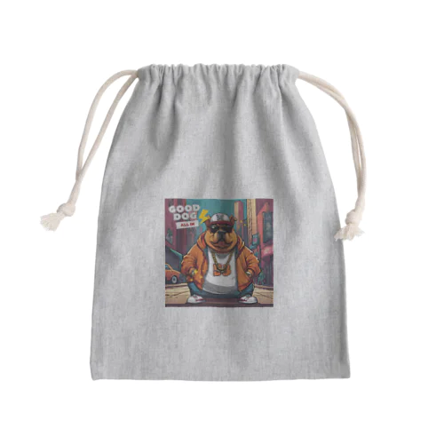 ストリートなワンちゃんがテーマ Mini Drawstring Bag