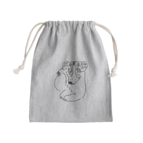 いぬ Mini Drawstring Bag