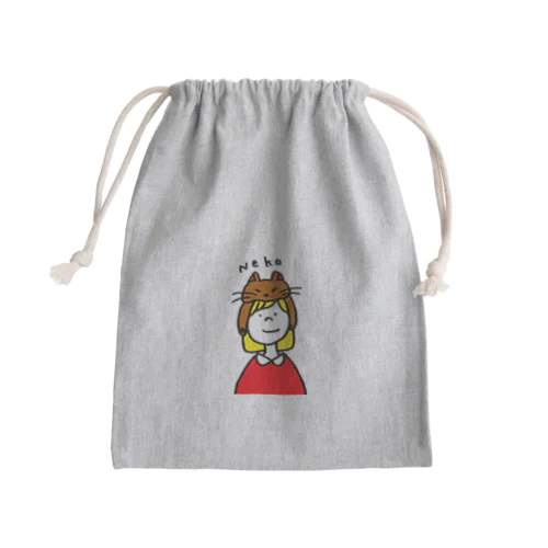 ナッティとねこ Mini Drawstring Bag