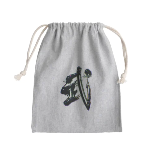 【武】just a Japanese SAMURAI Mini Drawstring Bag