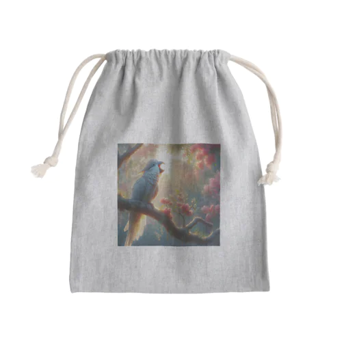 歌うオウム Mini Drawstring Bag