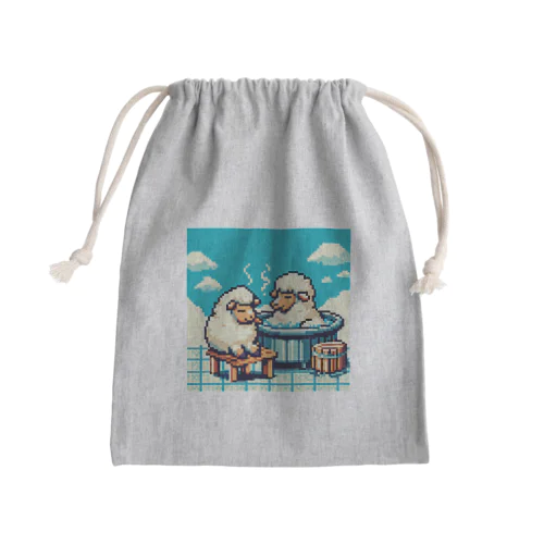 おふろひつじ Mini Drawstring Bag