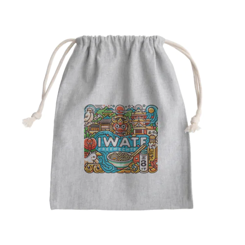 岩手県 Mini Drawstring Bag