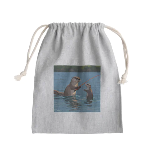 Otterpngで釣り体験 Mini Drawstring Bag