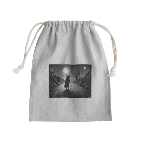 黒猫の思い (=^・^=) Mini Drawstring Bag