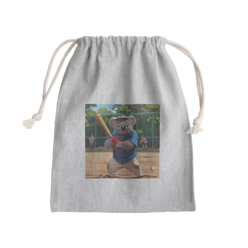 コアラップンで野球をしよう Mini Drawstring Bag