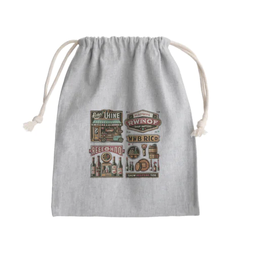 VinotequeStyle Mini Drawstring Bag