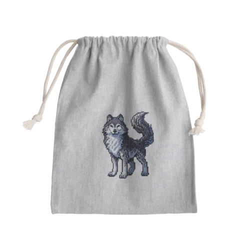 🐺かわいいドットオオカミ🐺 Mini Drawstring Bag