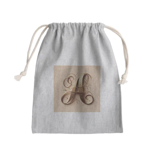 おしゃれなゴールドカラーのA Mini Drawstring Bag