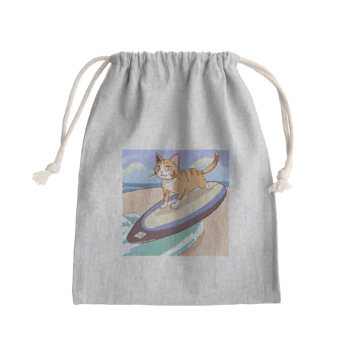 波乗りネコ Mini Drawstring Bag