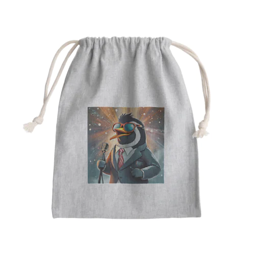 ロックスターなペンギン Mini Drawstring Bag