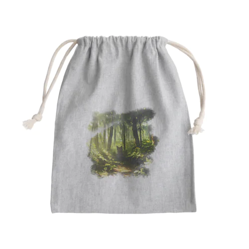 風景_森と猫014 Mini Drawstring Bag