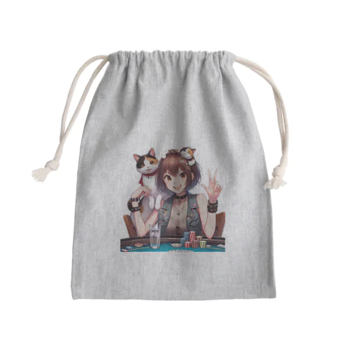 ポーカー女子あやめWithそぼろ Mini Drawstring Bag