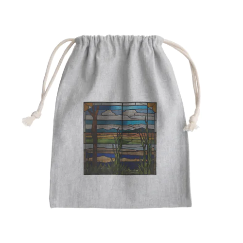 南米の湿地帯のステンドグラスpng Mini Drawstring Bag