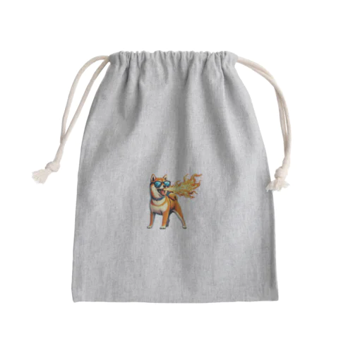 火を吹く柴犬 Mini Drawstring Bag