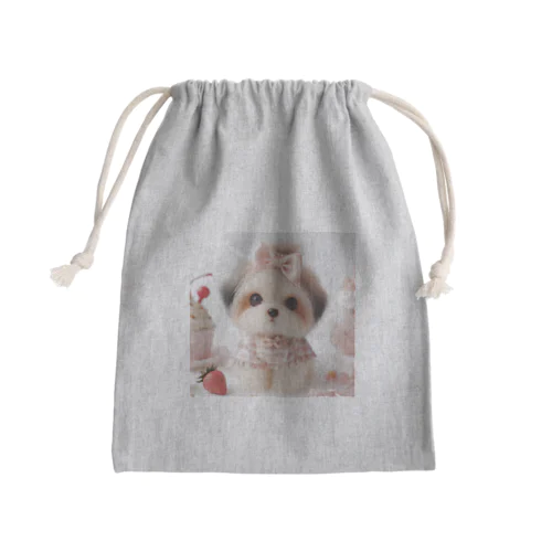 かわいい子犬 Mini Drawstring Bag