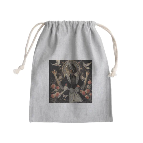 メイド黒 Mini Drawstring Bag