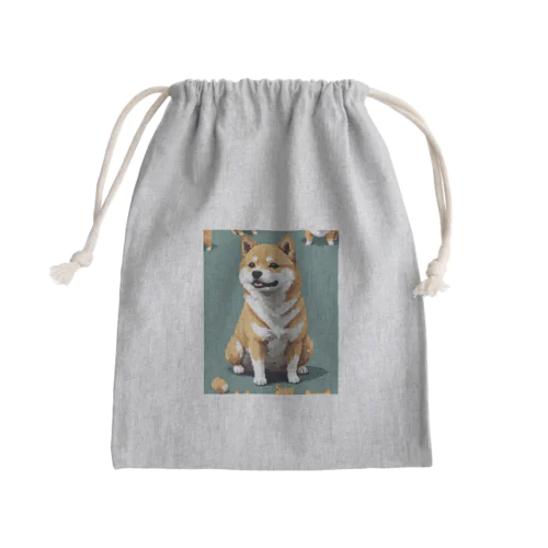 ピクセル柴犬 Mini Drawstring Bag