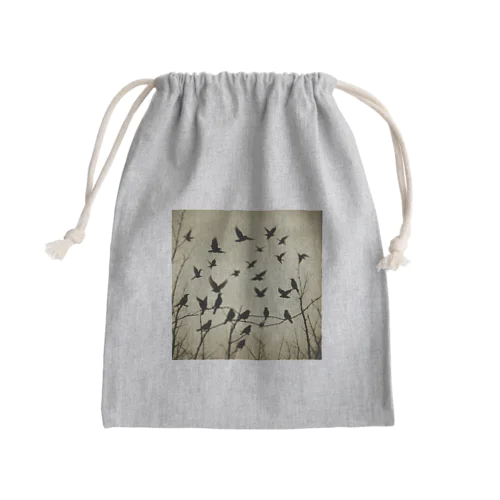 オカメインコの群れ Mini Drawstring Bag