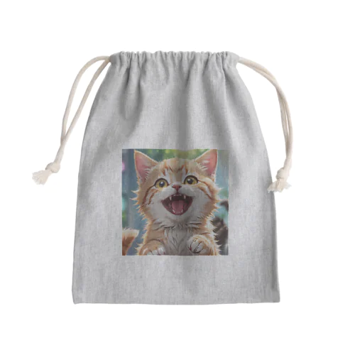 かわいい笑顔がたまらない子猫 Mini Drawstring Bag