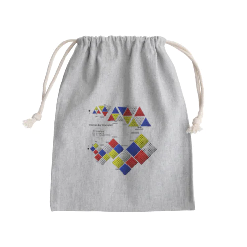三角数＝四角数 Mini Drawstring Bag