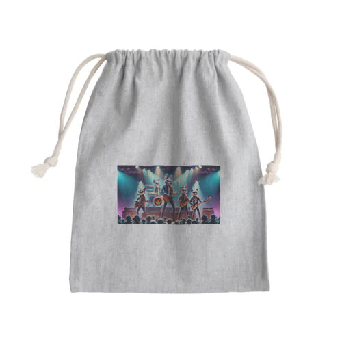 ワイルドロックフェスタ - ダンシングアニマルズ Mini Drawstring Bag