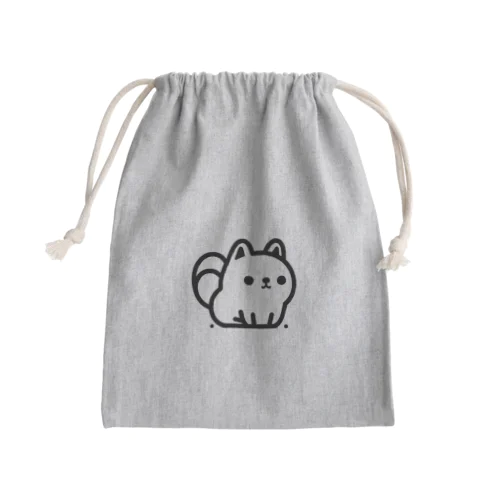 シンプルで愛らしい犬 Mini Drawstring Bag