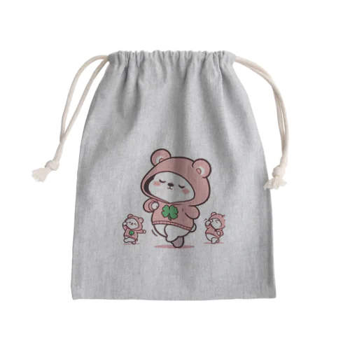 ステップくまの Mini Drawstring Bag