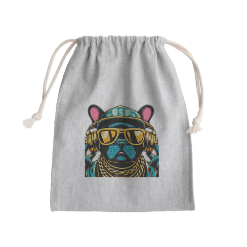 ラッパーフレンチブルドッグ Mini Drawstring Bag