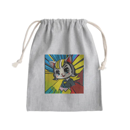 Rainbow Cat Mini Drawstring Bag