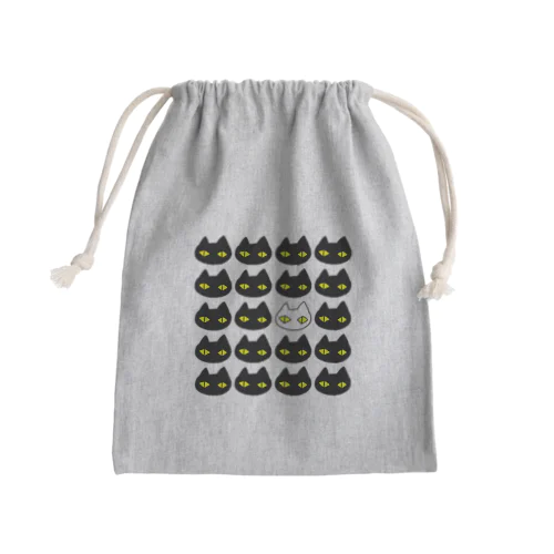 黒猫ボディーガード 001 Mini Drawstring Bag