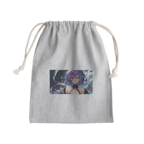 紫髪のオッドアイ美少女 Mini Drawstring Bag