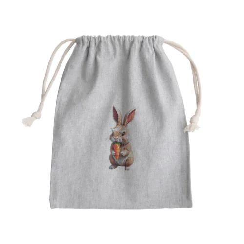 人参泥棒うさたん Mini Drawstring Bag