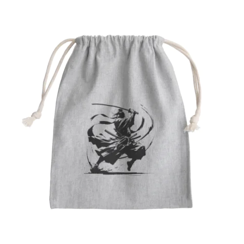 A lonely SAMURAI Mini Drawstring Bag