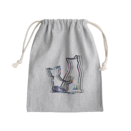 星雲と枠ねこ子ねこ Mini Drawstring Bag