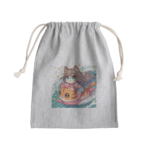 海辺のサーファー気分 Mini Drawstring Bag