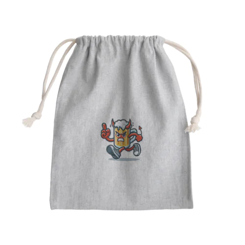 ランニングビールくん Mini Drawstring Bag