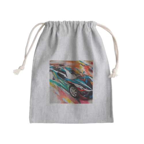 速さの彩り: 動きを捉えたアート Mini Drawstring Bag