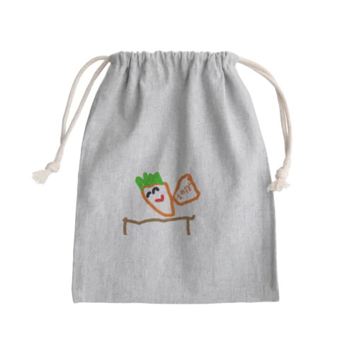 6さいが描いたおやすみにんじん Mini Drawstring Bag