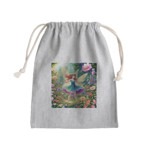 花と妖精 Mini Drawstring Bag