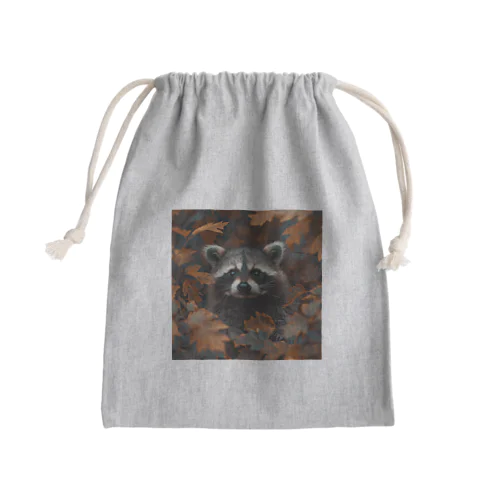 Raccoon Cool Planet Mini Drawstring Bag