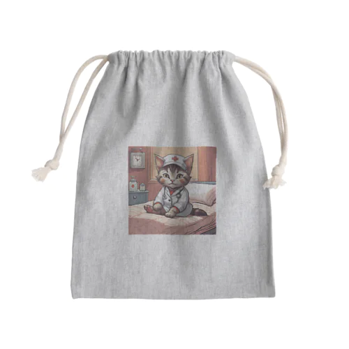 看護師気分の子猫1 Mini Drawstring Bag