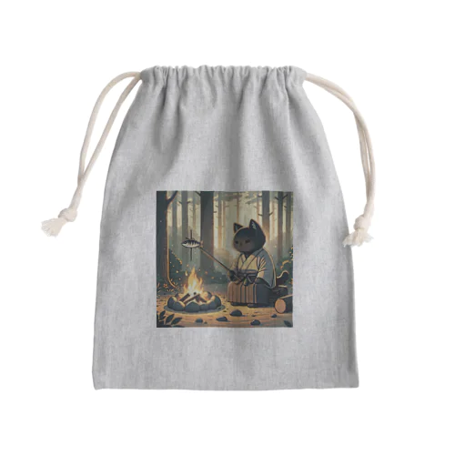 猫侍の晩御飯 Mini Drawstring Bag